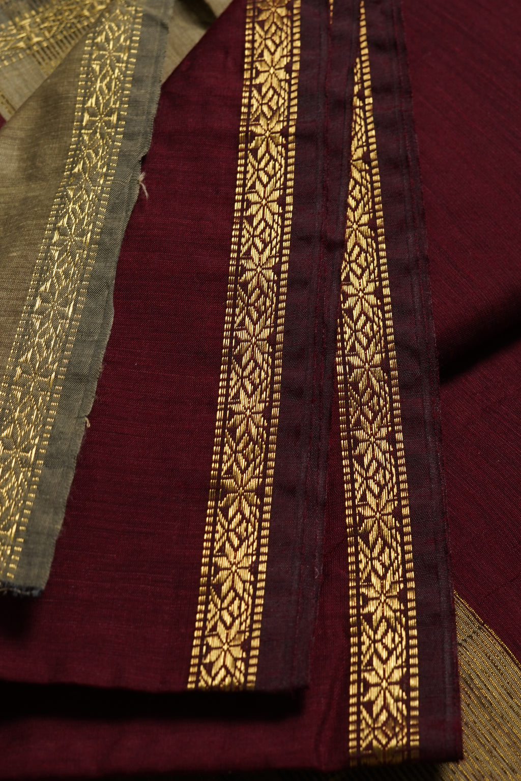 Wine Maroon Maheswari