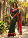 bottle green maheswari