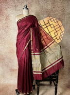 Wine Maroon Maheswari